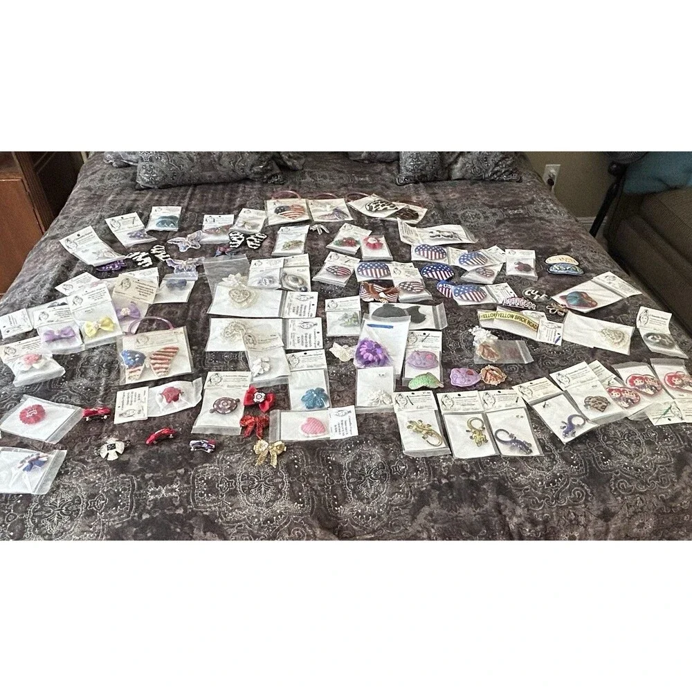 Lot Of 90 Assorted Handmade Barrettes   (see Photos)